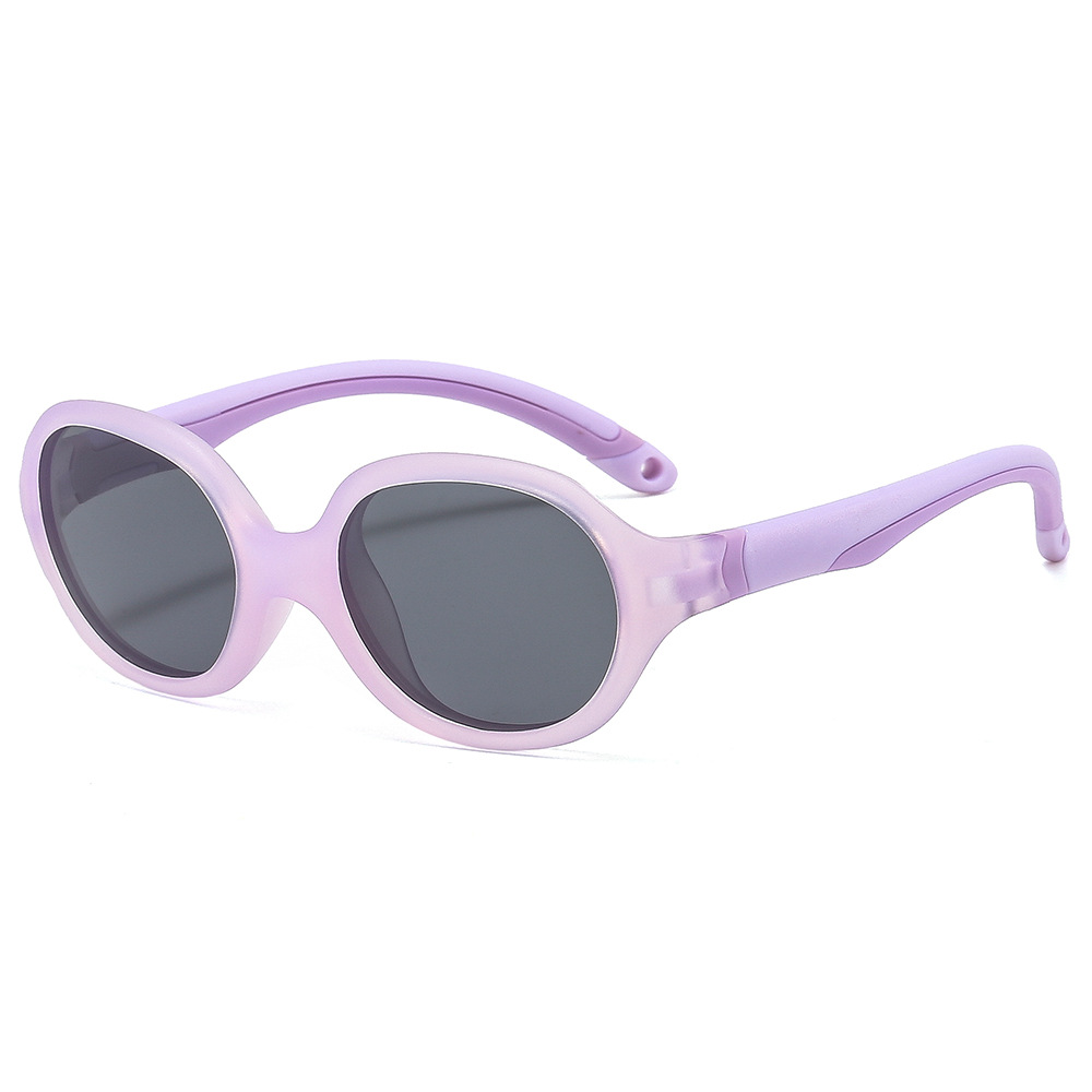 KS221202 oval lenses pink frame kids sunglasses