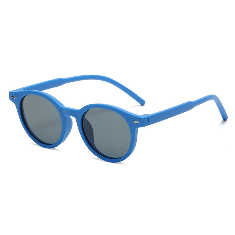 KS221214 round lenses blue frame kids sunglasses