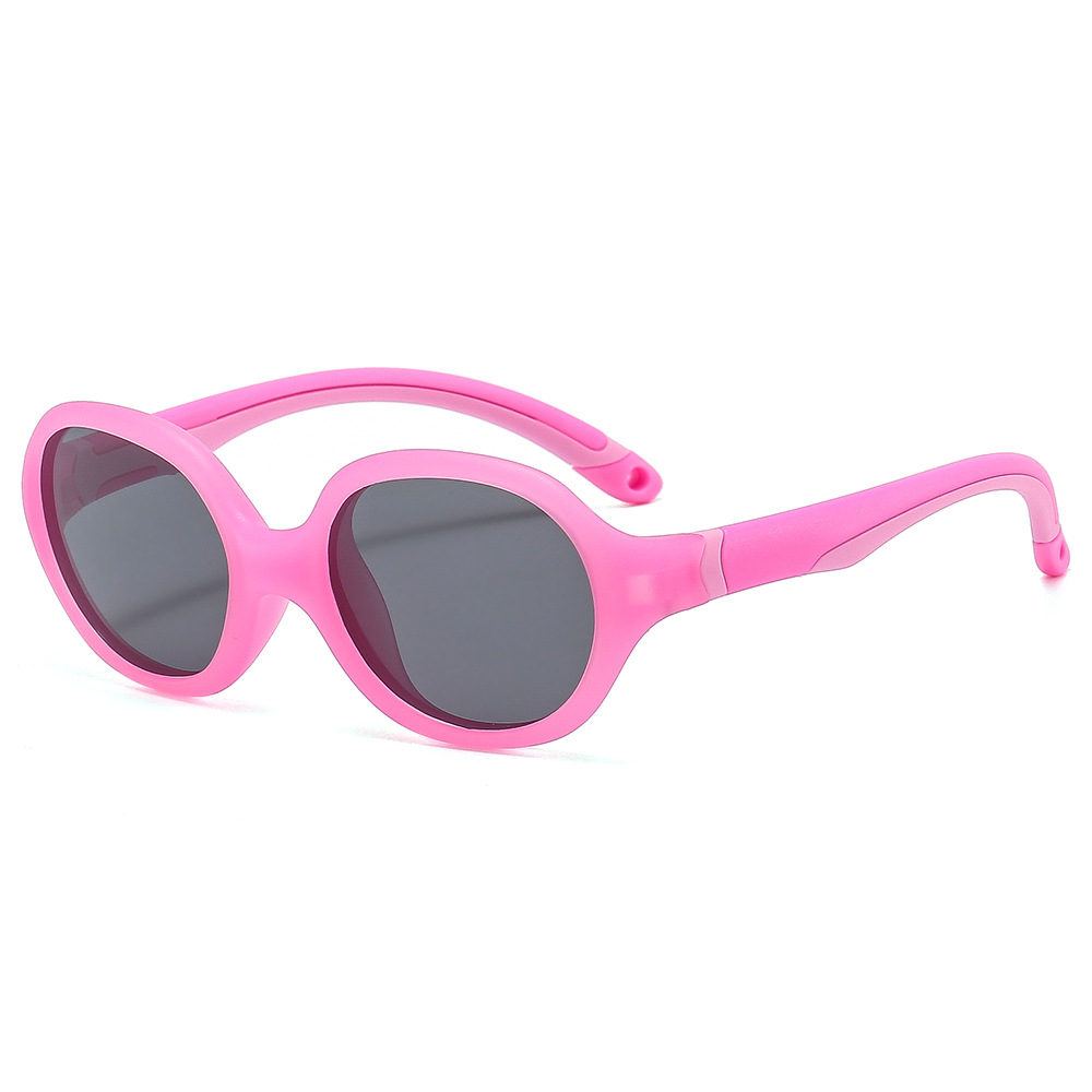 KS221211 oval lenses peach frame kids sunglasses