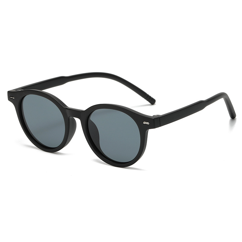 KS221213 round lenses black frame kids sunglasses