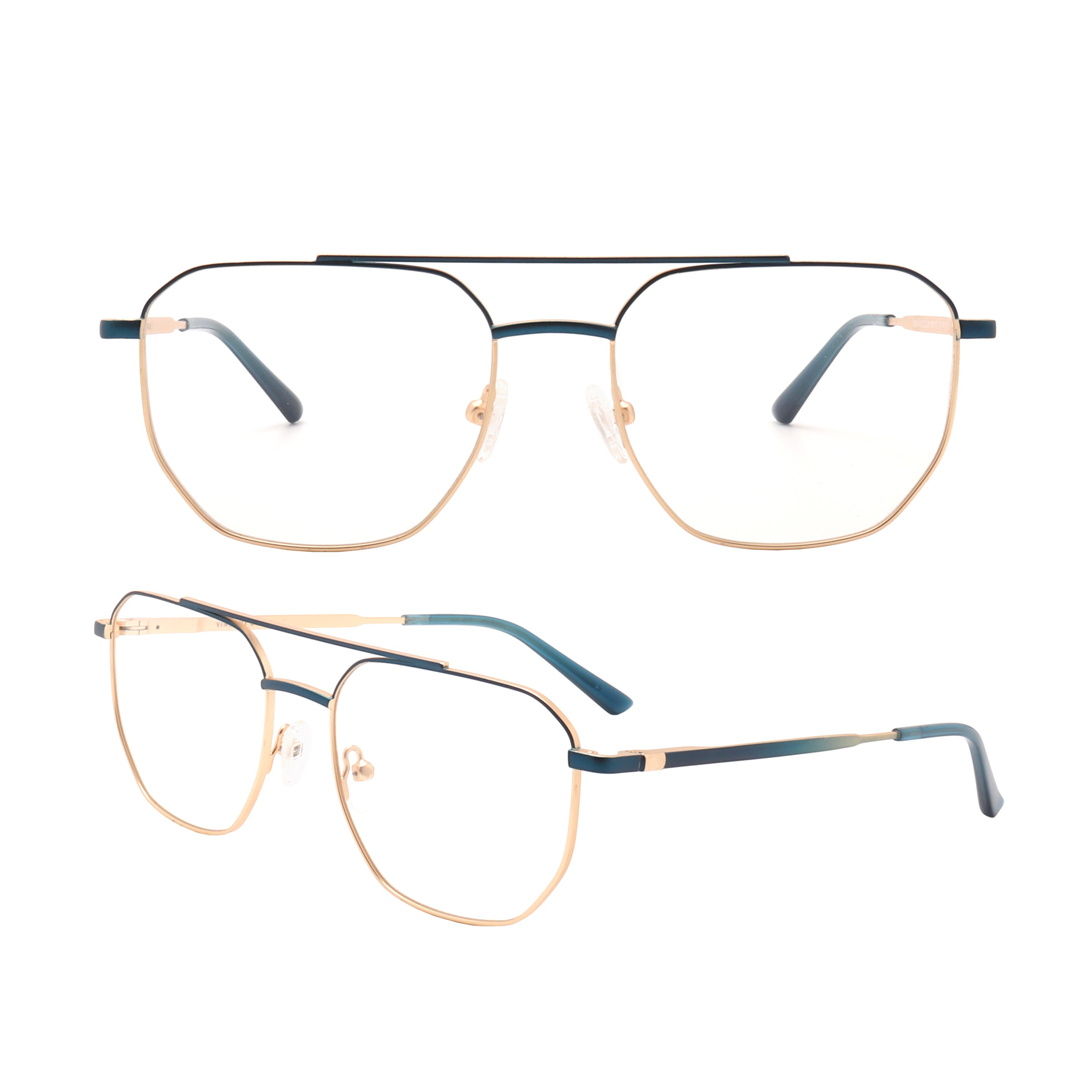 OF221214 Blue-gold oval optical glasses