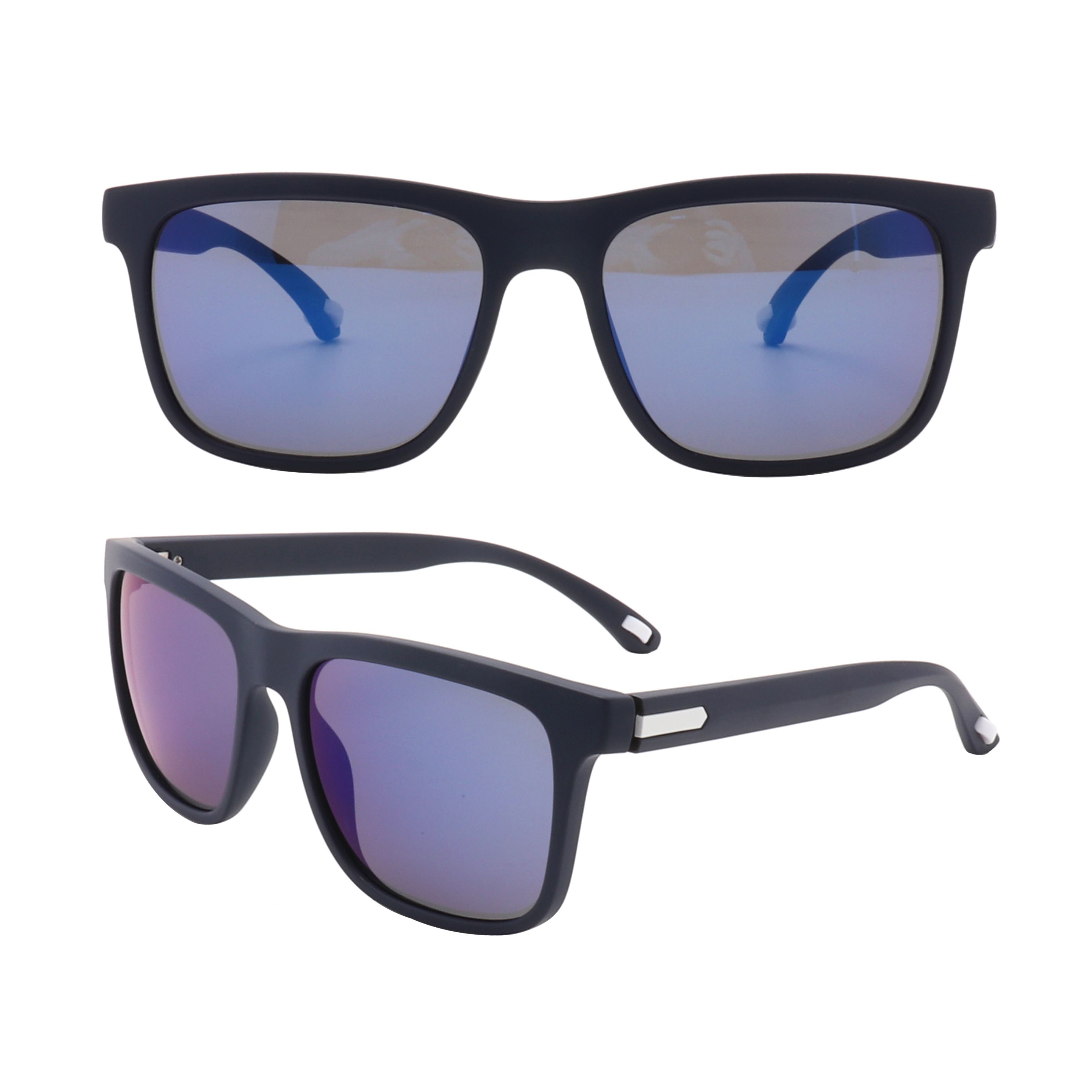 S221216 Dark blue square lens black frame optical sunglasses