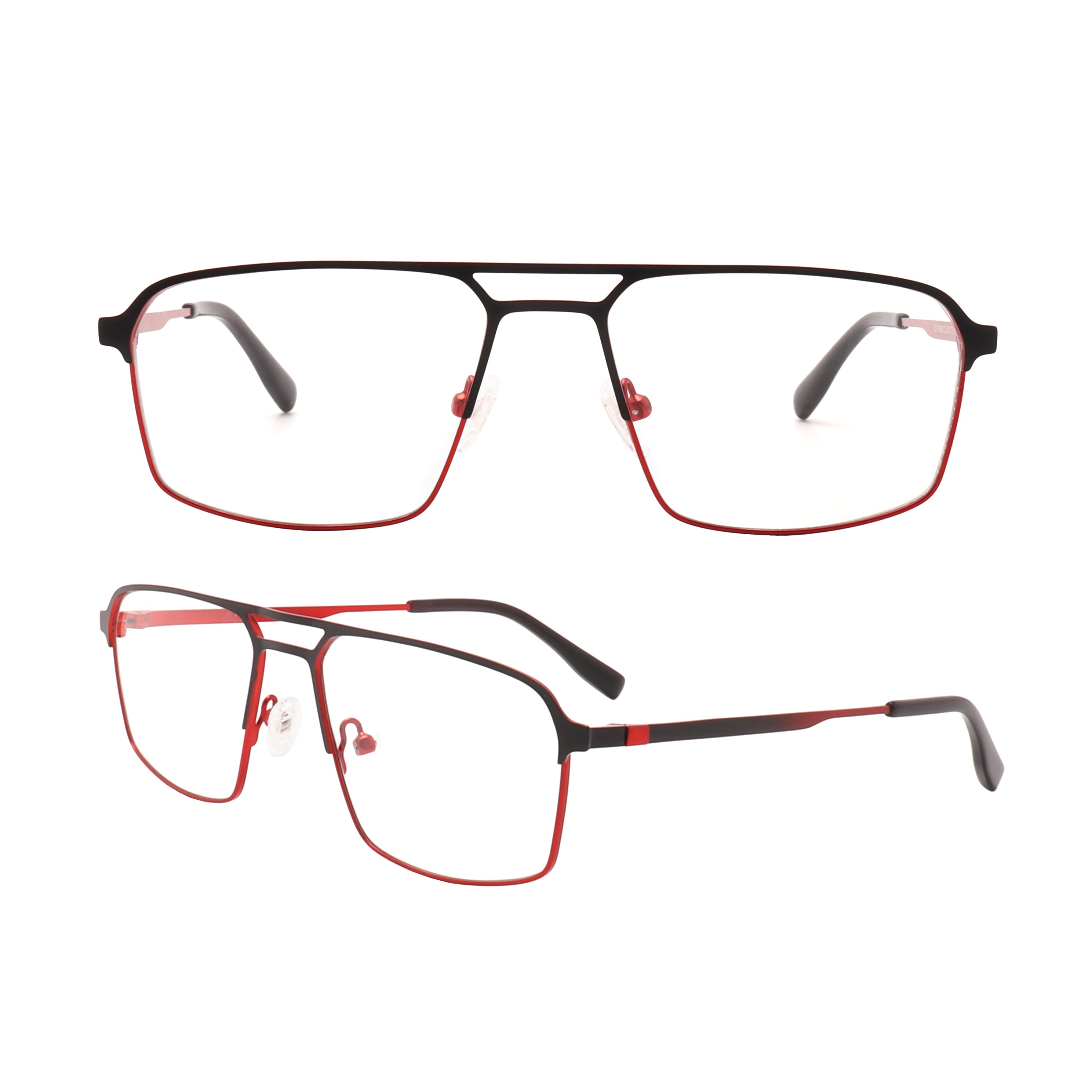 OF221206 Black and red metal business optical glasses