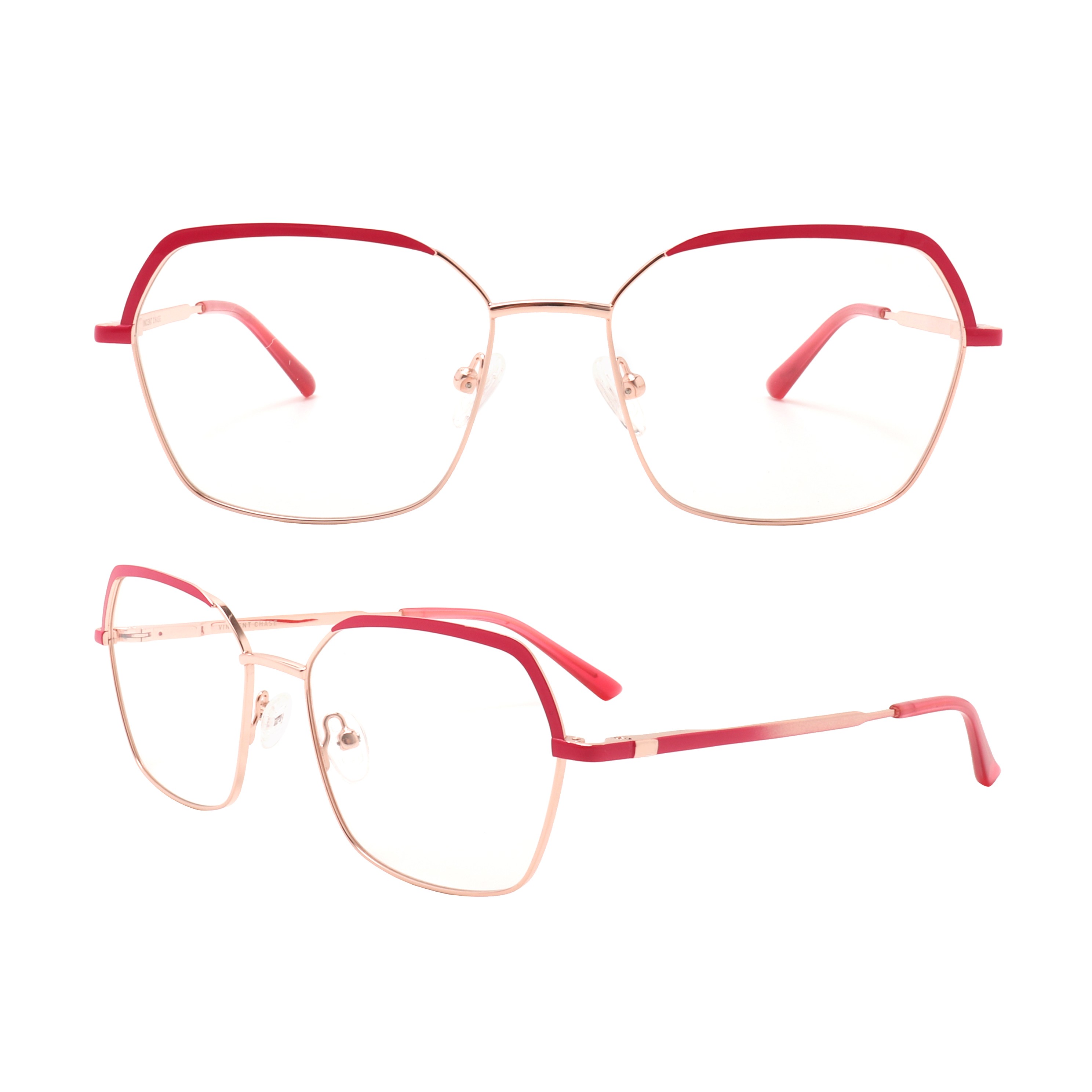 OF221215 Light red oval optical glasses