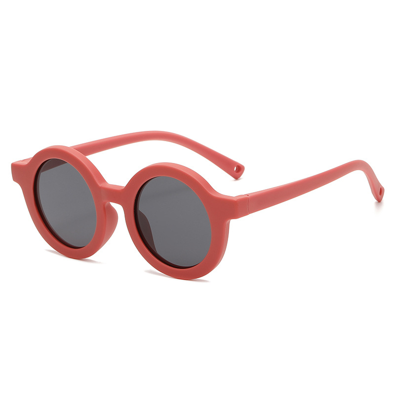 KS221218 round lenses red frame kids sunglasses