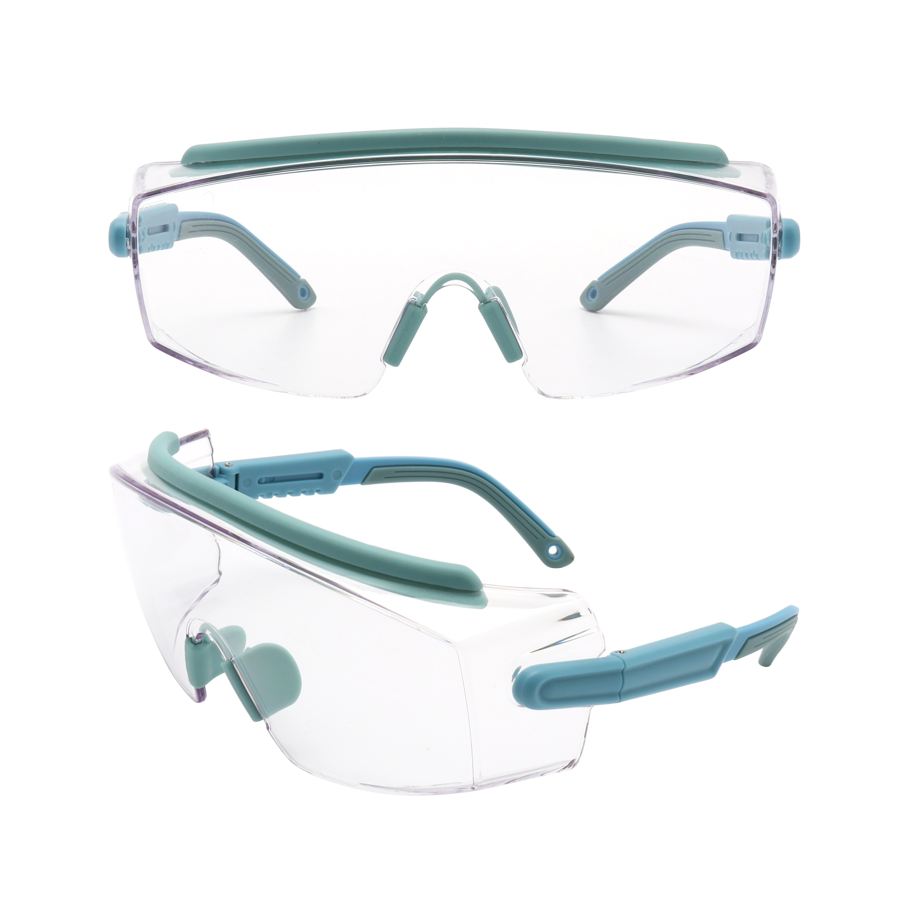 SG221217 Transparent lens green frame windproof sports goggles