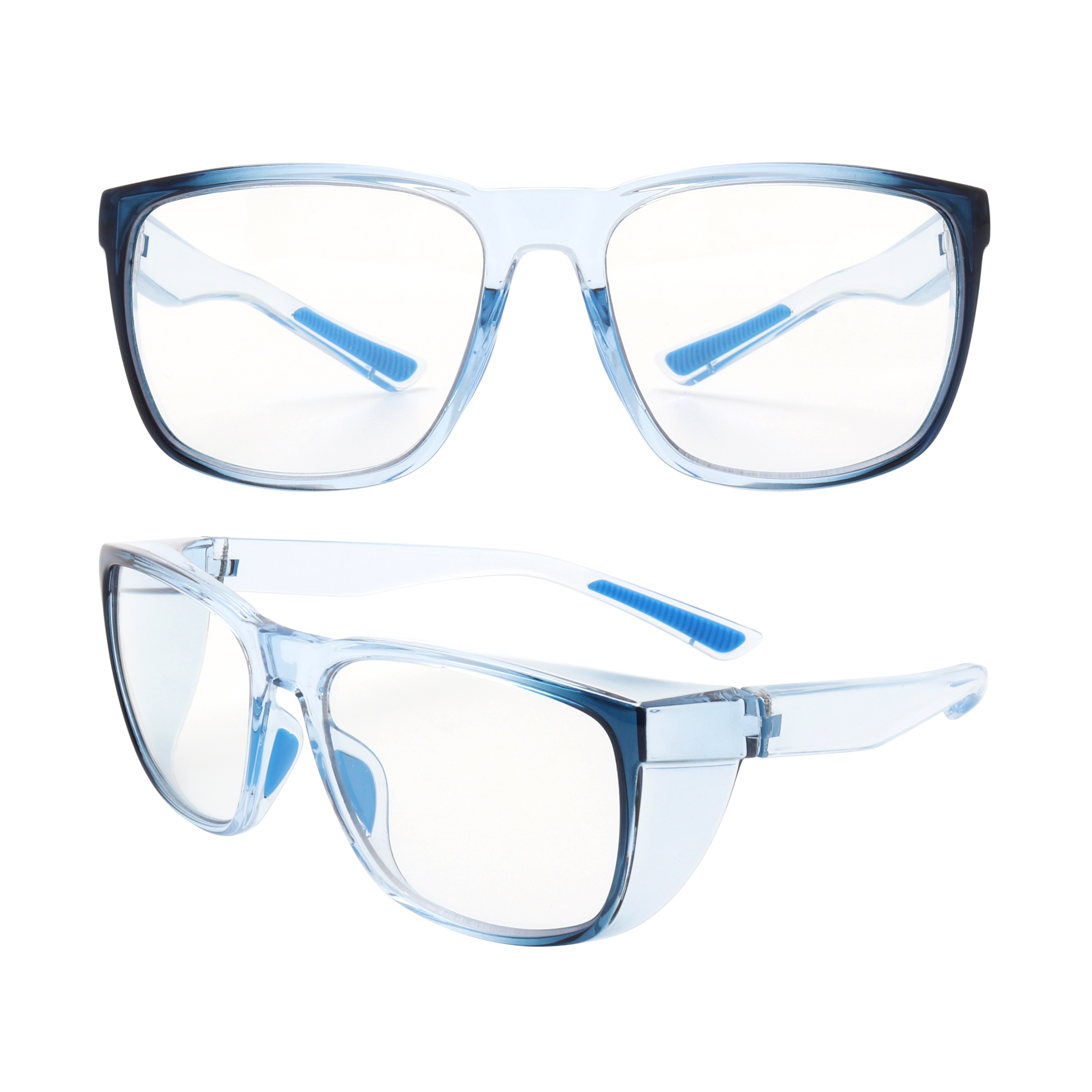 SG221225 Blue and white transparent lenses anti-slip sports goggles