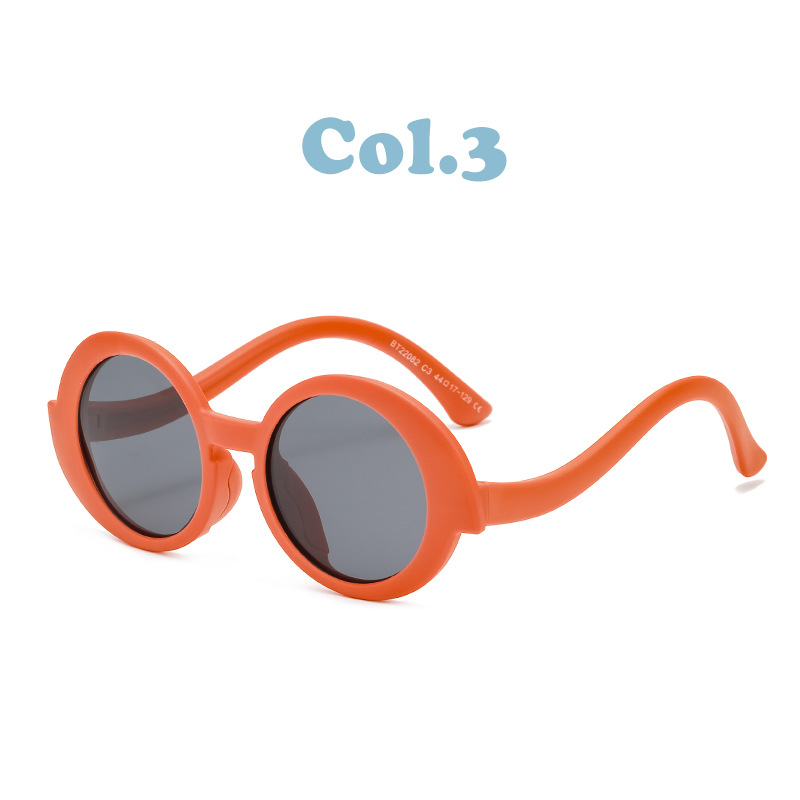 KS230501 Children's Round Orange Sunglasses