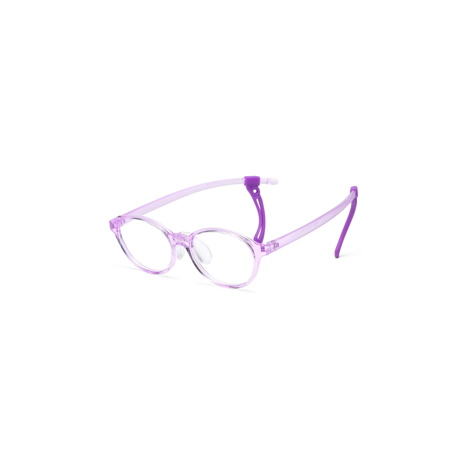 KOF230605 Transparent Violet Kids Optical Frame