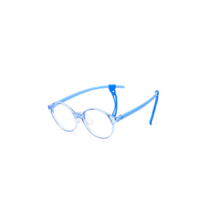 KOF230603 Transparent Blue Children's Optical Frame