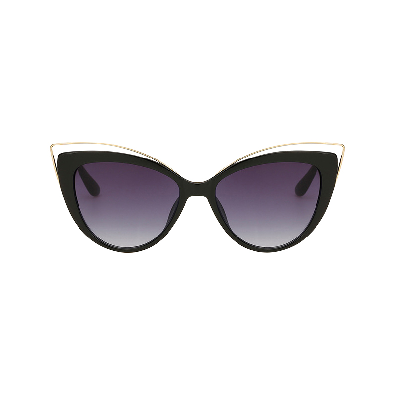 Women's Stylish Sunglasses with Unique Black and Dark Blue Temples