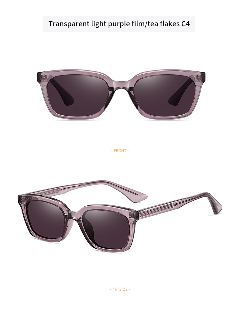 Light Purple Square Sunglasses Chinese