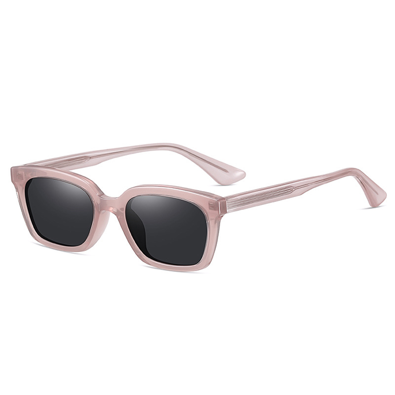 Trendy New Fenyue Summer TAC Polarized Light Pink Square Sunglasses