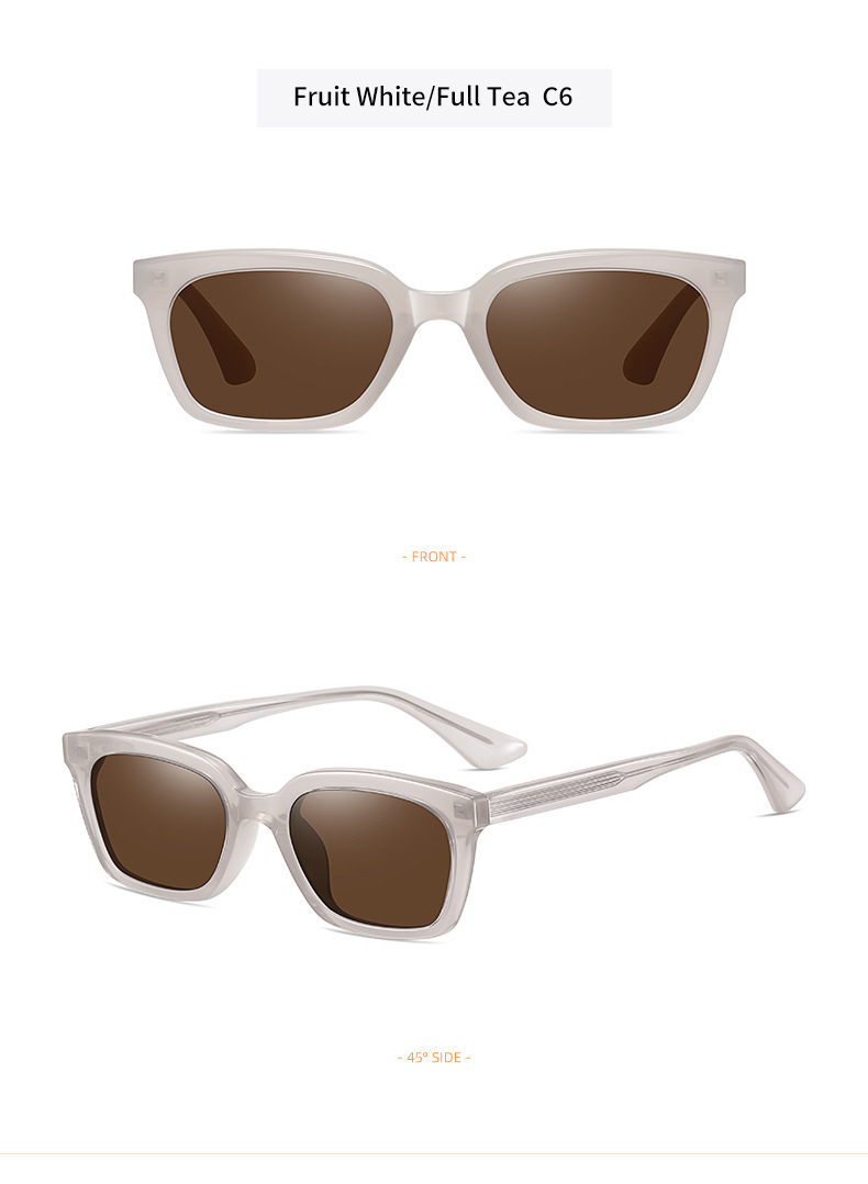 white full tan square sunglasses Chinese