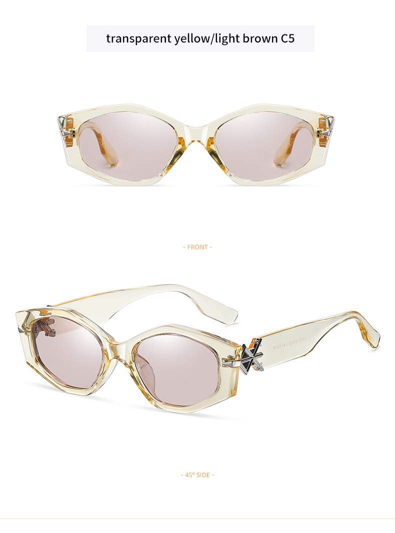 C1727newtransparentyellowlightbrownfashiontrendTRpolarizedsunglasses