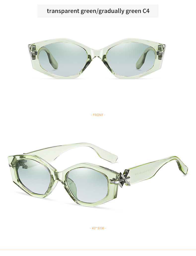 C1727newtransparentgreenoceangraduallygreenfashiontrendTRpolarizedsunglasses