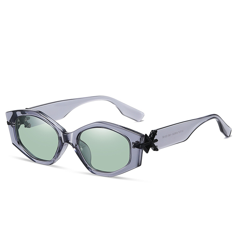 C1727 new transparent gray ocean green fashion trend TR polarized sunglasses