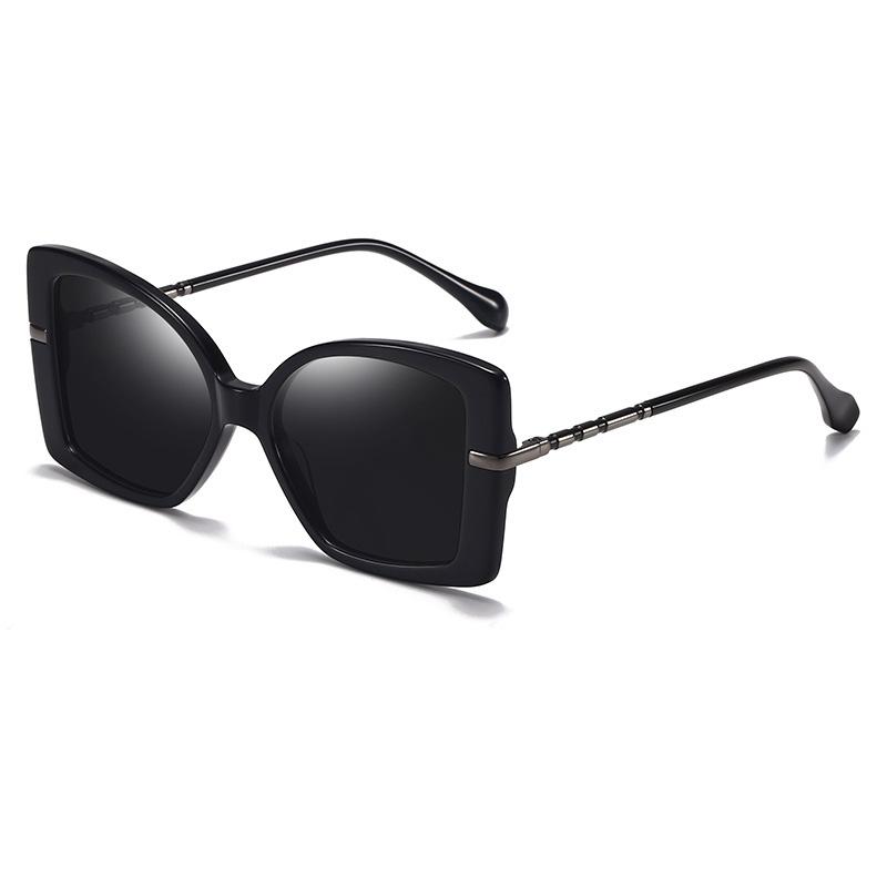 SKU-01-Black frame all gray European and American cross-border large frame sunglasses